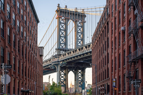 Manhattan Bridge seen from Dumbo, Brooklyn, New York City, USA photo