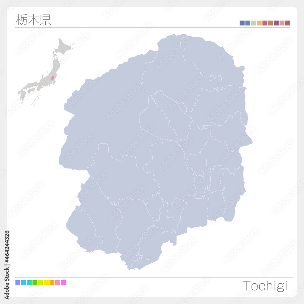 栃木県の地図・Tochigi