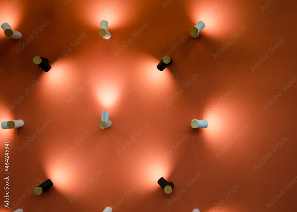 Obraz premium creative picture for the catalog. lamps are randomly located on the wall