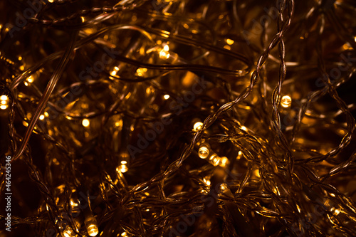 christmas orange lights with cables