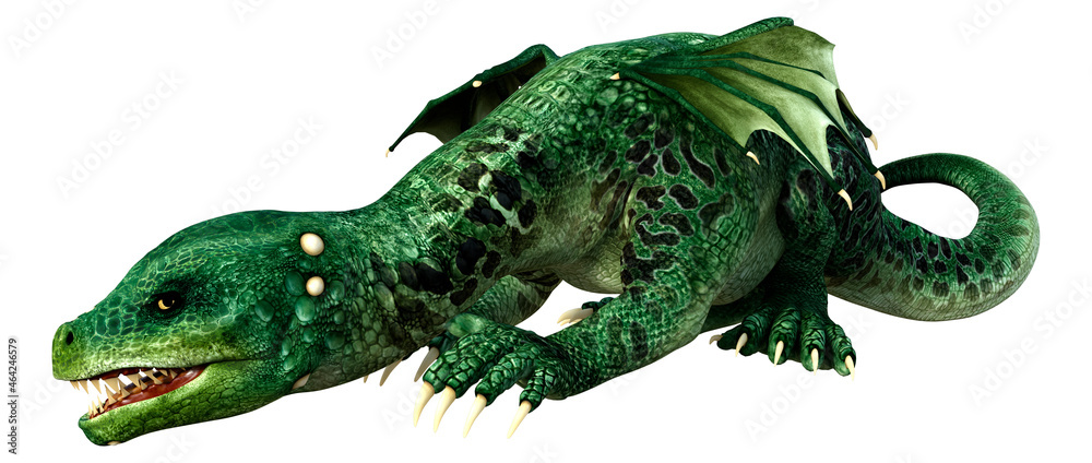 Obraz premium 3D Rendering Fairy Tale Dragon on White