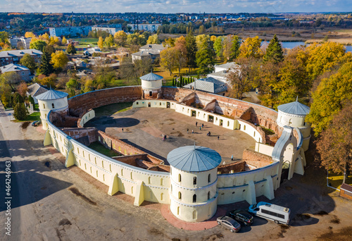 Vászonkép Aerial view to Round Yard in Trostyanets, Ukraine