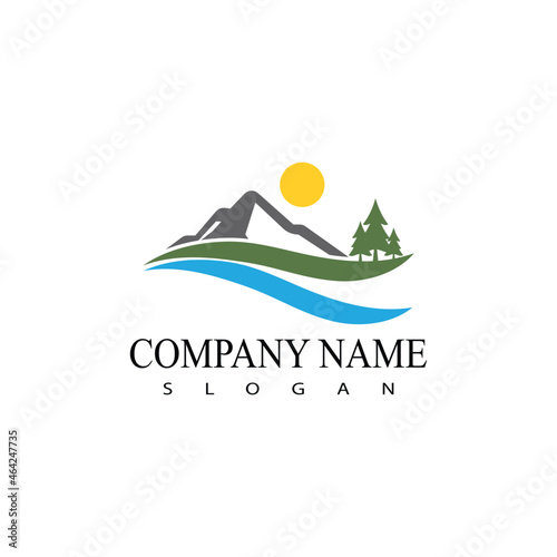 River vector icon illustration logo design