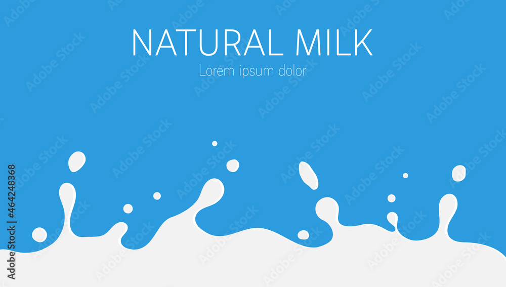 Creamy milk splashes abstract background vector illustration