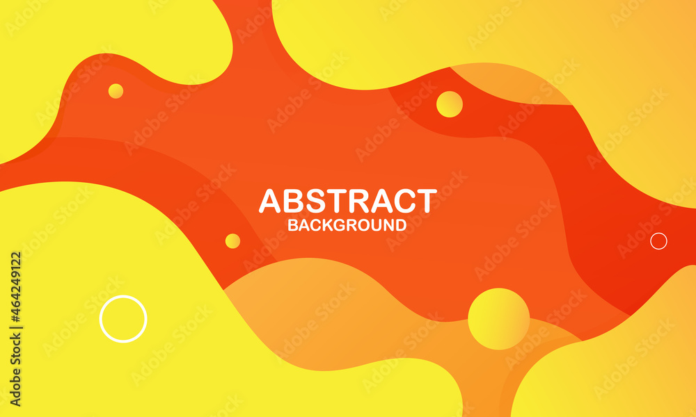 Abstract orange and yellow wave background. Vector illustration