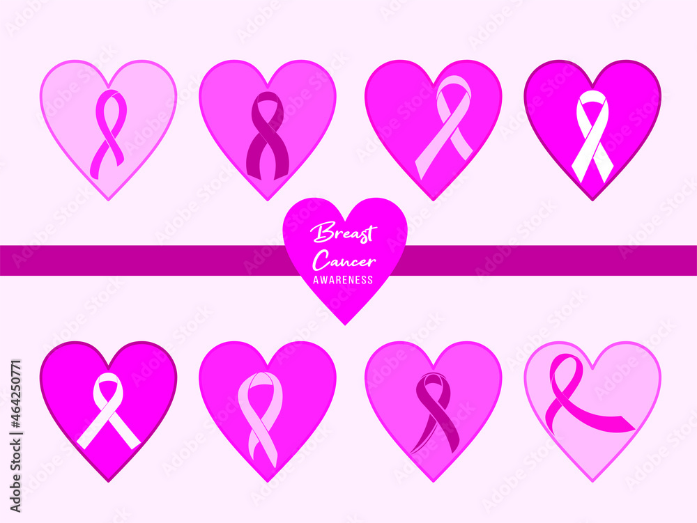 Pink Ribbon Bundle vector Design. Breast Cancer Awareness. Cancer Survivor. Fight Cancer. October Day