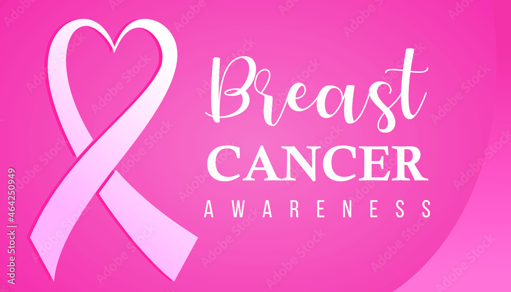Pink Ribbon Breast Cancer Awareness Banner Poster Vector Illustration design. Cancer Fighting Survivor