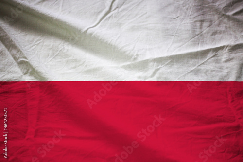 布に印刷されたポーランドの国旗