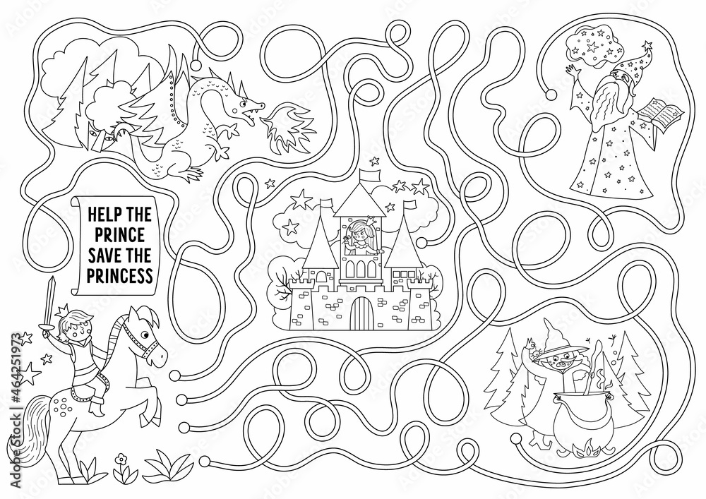 fairytale-maze-for-kids-with-fantasy-characters-magic-kingdom