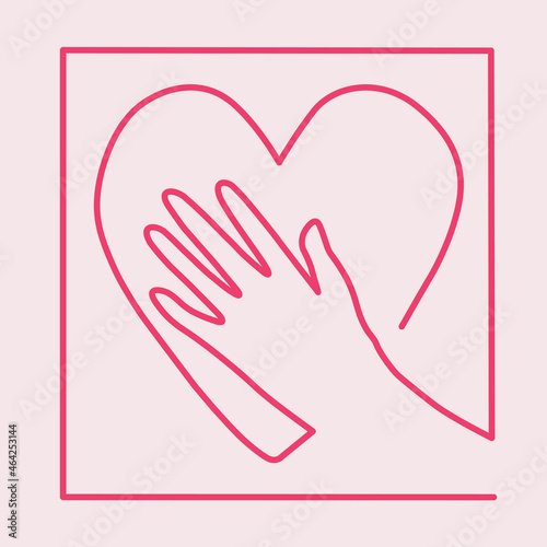 Heart touching. Proverb, metaphoric idiom. Doodle style illustration.