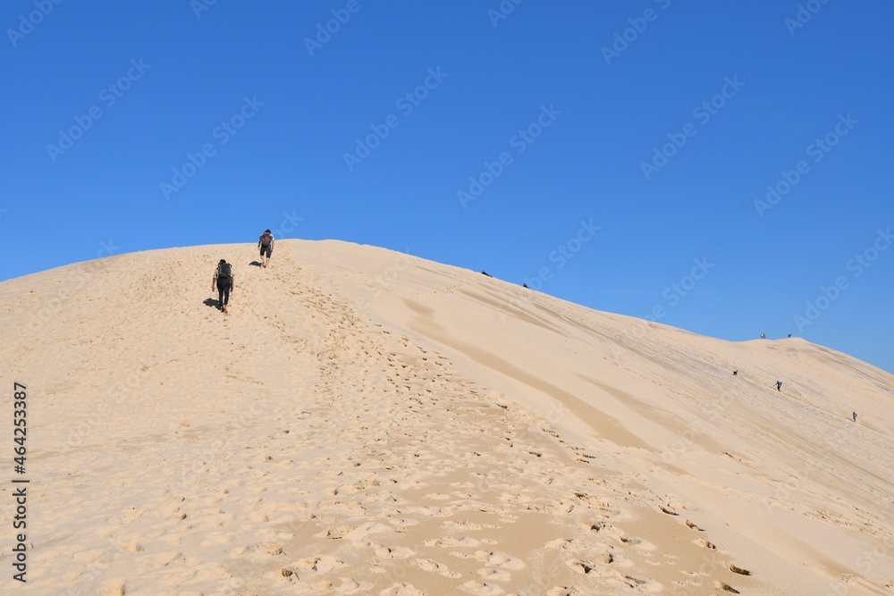 People at the dune du Pilat in Gironde France