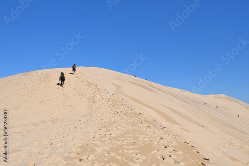 People at the dune du Pilat in Gironde France