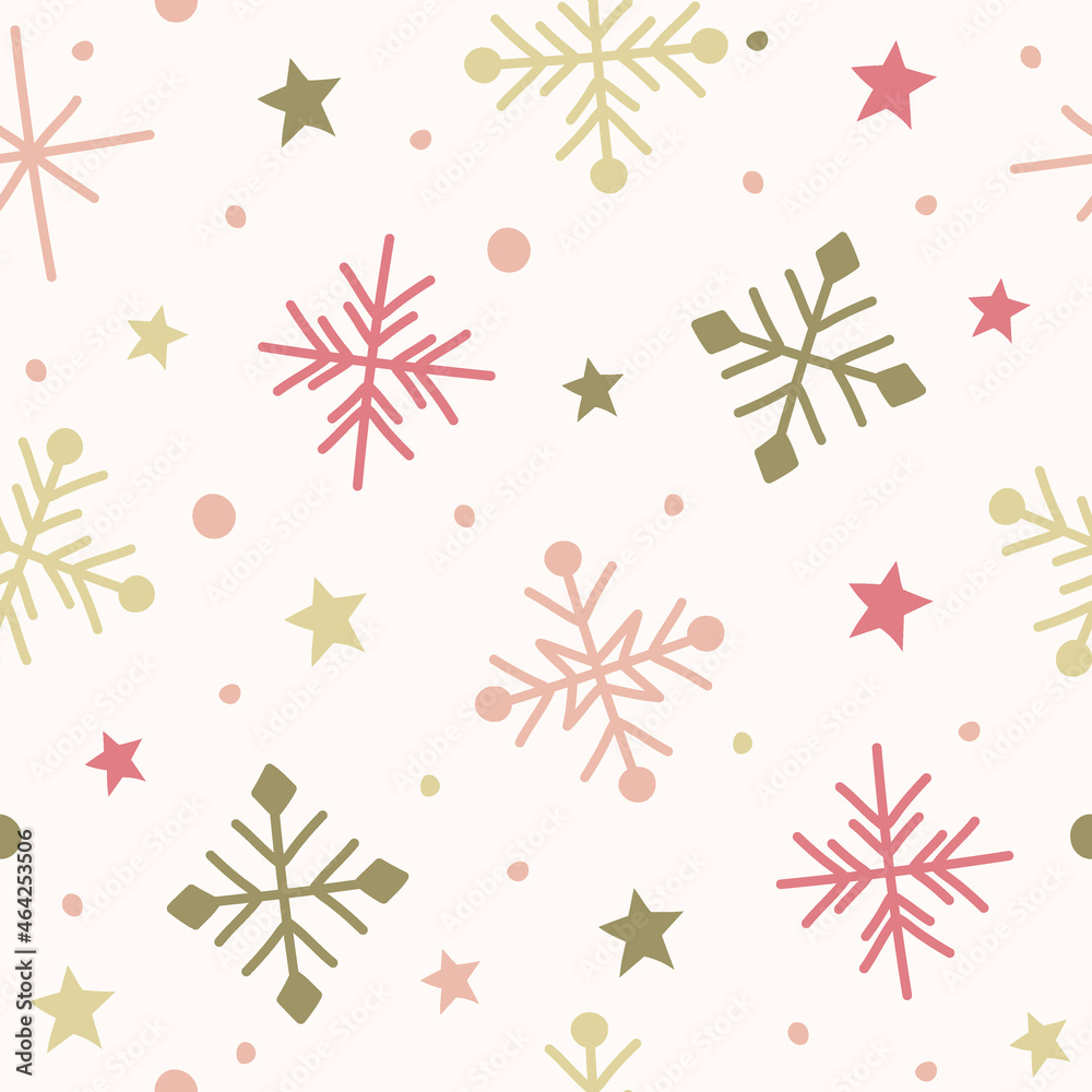 Christmas pattern with snowflakes. Vector Christmas pattern with snowflakes. Vector