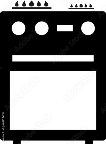 Gas stove with oven. A symbol of cooking.