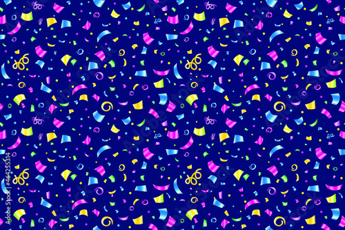 seamless festive pattern of shiny multicolored confetti  vector
