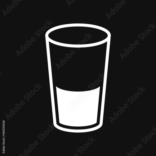 Glass of water icon on grey background