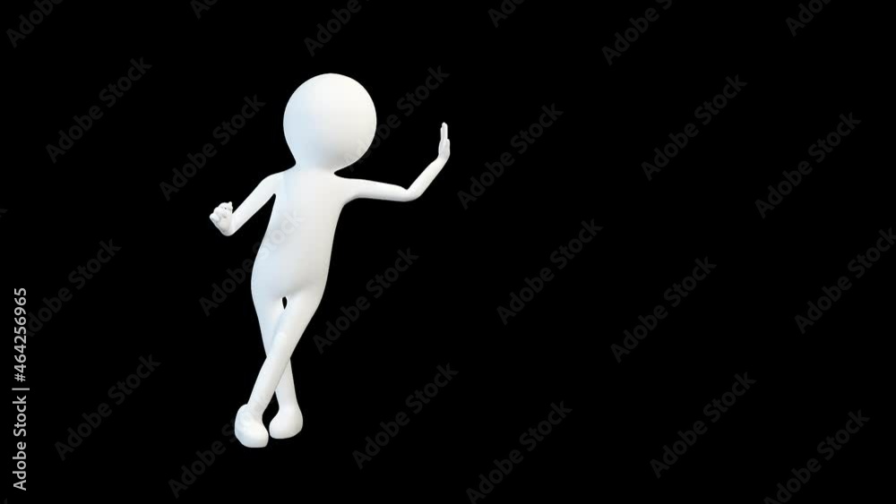  White 3d man presenter