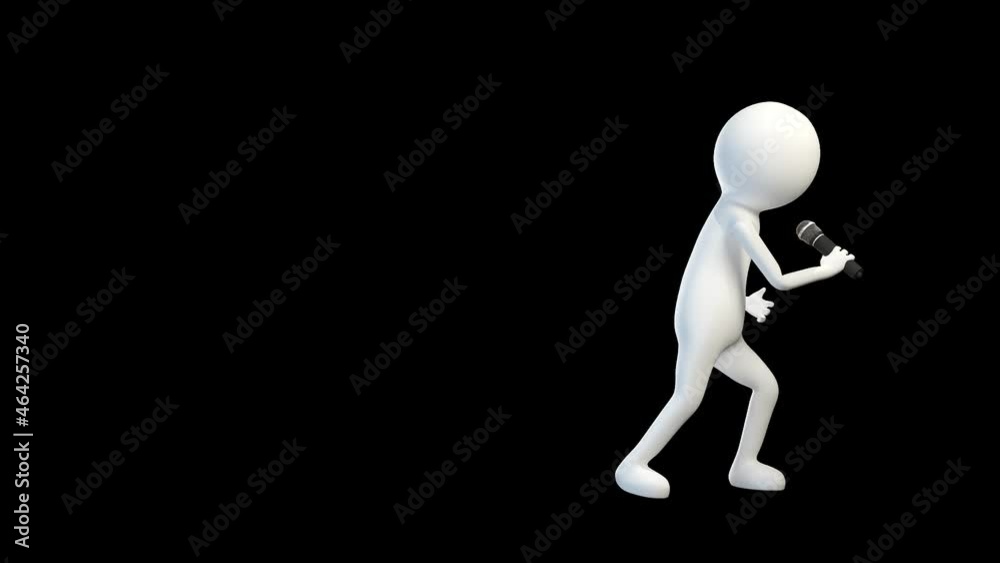 3d man singing 3d man singing
