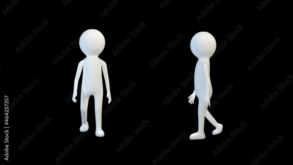 3d man is walking 3d man is walking