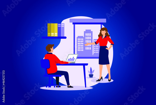 On-demand urban workspace illustration exclusive design inspiration