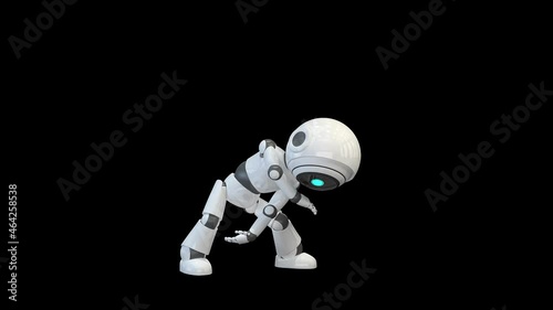 Robot dancing a hip hop dance