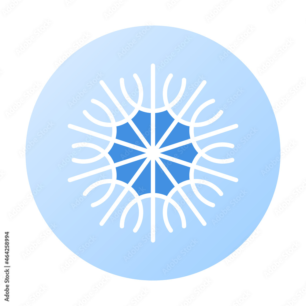 Snowflake flat icon. Sign of blue snowflake for xmas symbol, new year decoration, Christmas web banner. Vector icon ice, snow emblem. Festive winter season logotype. Minimalist line illustration. Snowflake flat icon. Sign of blue snowflake for xmas symbol, new year decoration, Christmas web banner. Vector icon ice, snow emblem. Festive winter season logotype. Minimalist line illustration.