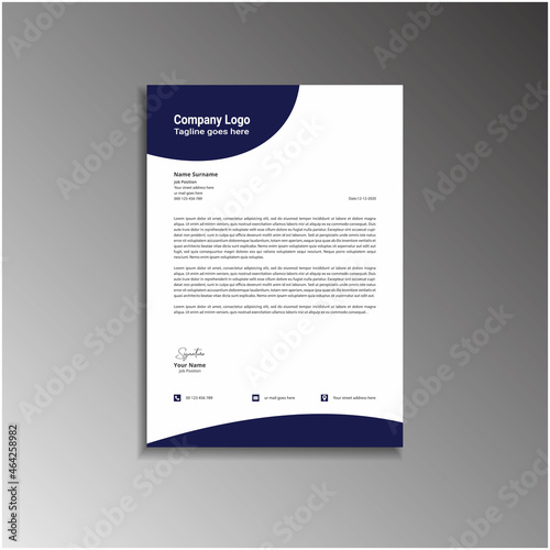 Creative Letterhead Design Vector Template 