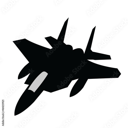 advance jet fighter F15 eagle silhouette vector design