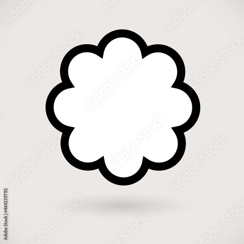 Vignette outline fleur	