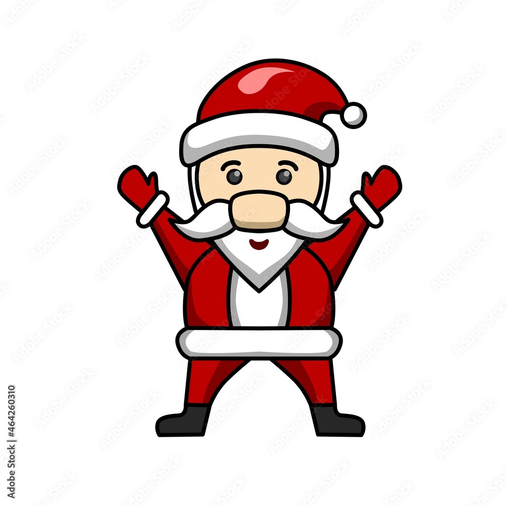 illustration of santa claus greeting. design for christmas banner and poster template.