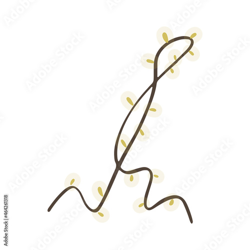 Garland in cartoon style. Vector illustration. Isolated on white background