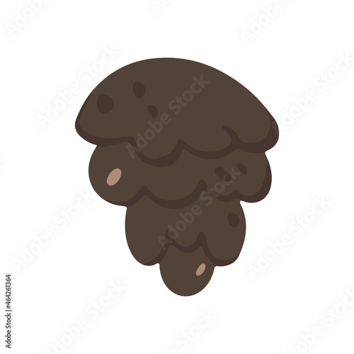 Spruce cone. Vector illustration in cartoon style. Isolated on white