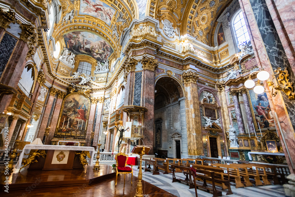 Fototapeta premium Basilica dei santi ambrogio e carlo in via del corso, roma