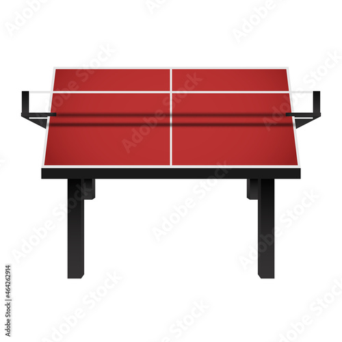 Table tennis table with a net. Vector illustration isolated on white background.