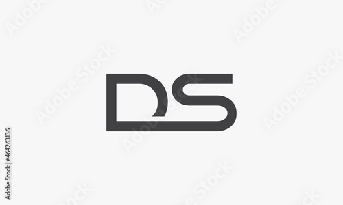 DS letter logo isolated on white background.
