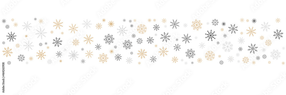 Christmas card with snowflake border vector illustration
