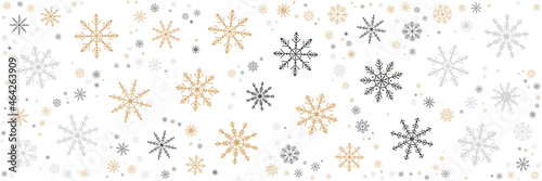 Christmas card with snowflake border vector illustration