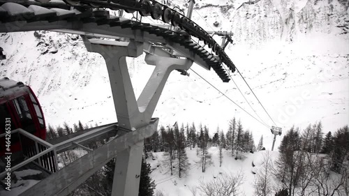 Cable Car In French Alps