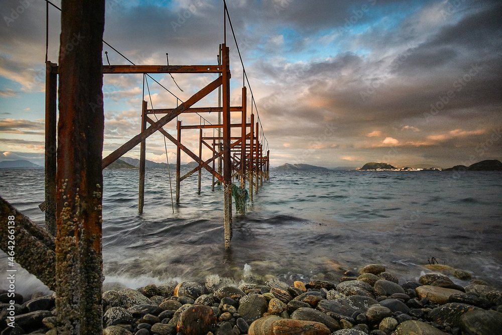 The old dock on Godøy, Norway