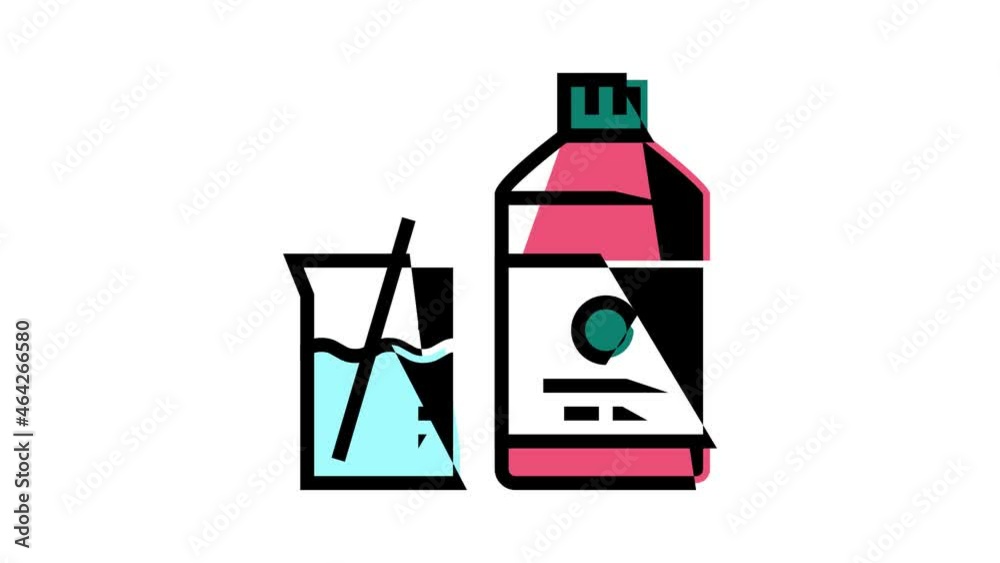 mixing liquid for resin art animated color icon. mixing liquid for