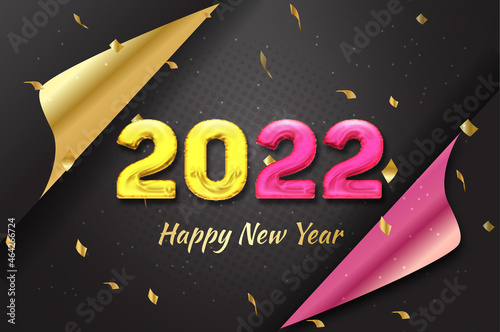 New year 2022 reveal style background vector