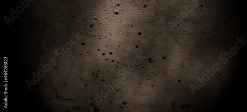 Grunge scary background. Old black Wall Concrete . Horror Cement Texture