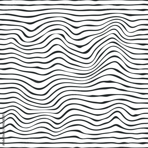 Abstract hand drawn striped seamless pattern