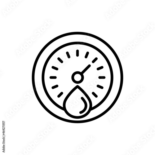 Hygrometer thin line icon. Modern vector illustration.
