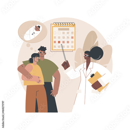 Family planning abstract concept vector illustration. Reproductive health service, family consultation, women healthcare, choosing contraception method, pregnancy planning abstract metaphor.