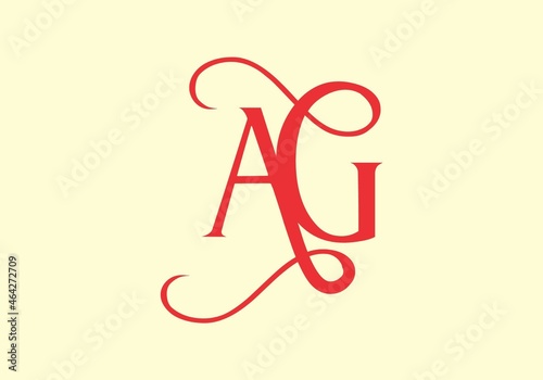 Simple shape of AG initial letter