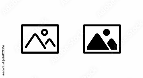Picture vector icon, image symbol. Picture coming soon. Means that no photo. Missing image sign or uploading No image available or folder archive. Flat vector illustration editable stroke