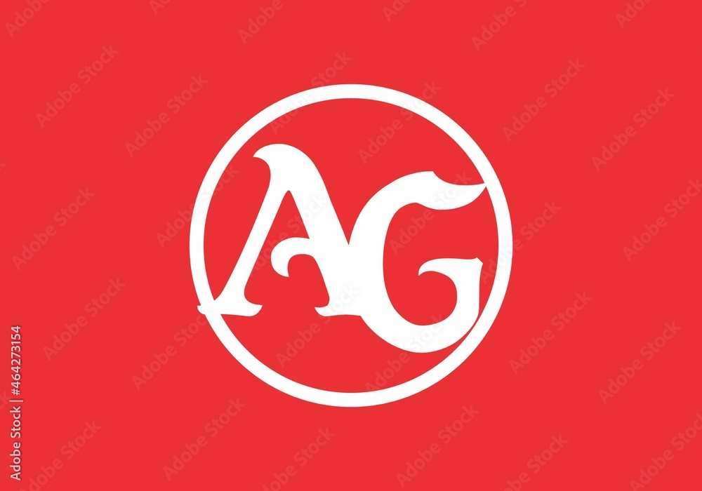Simple shape of AG initial letter Simple shape of AG initial letter