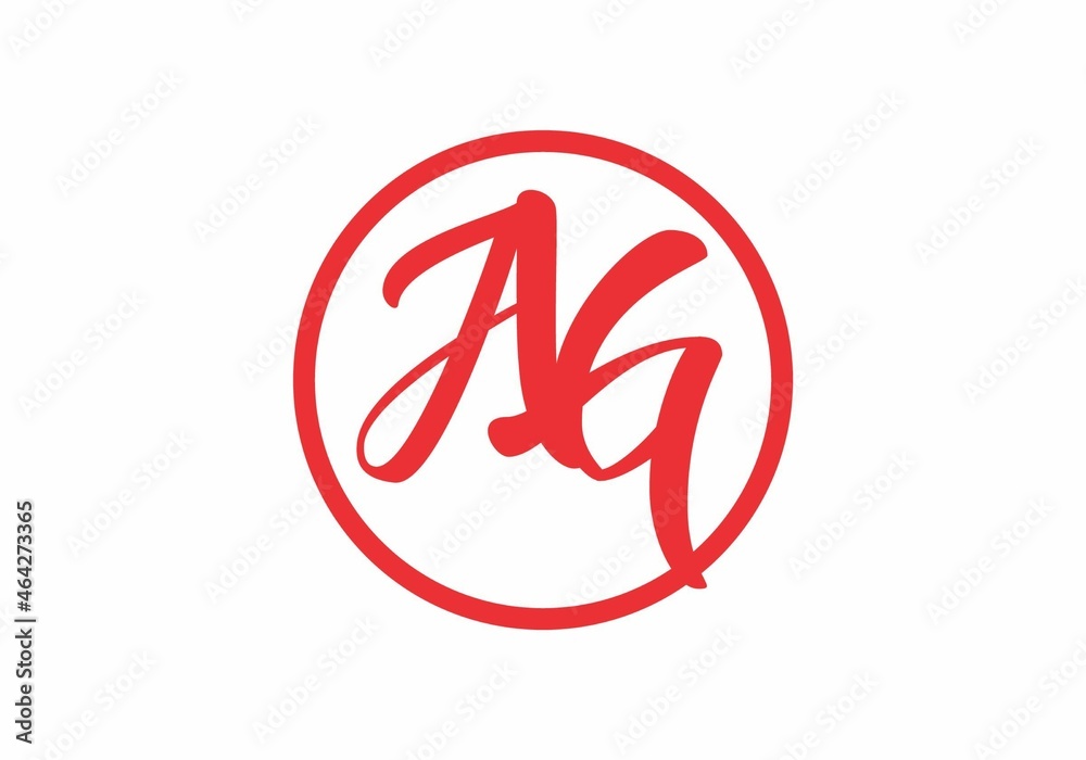Simple shape of AG initial letter Simple shape of AG initial letter