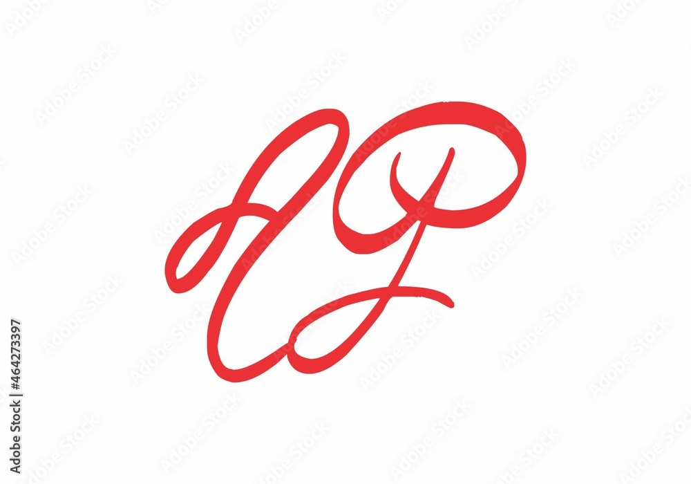 Simple shape of AG initial letter Simple shape of AG initial letter